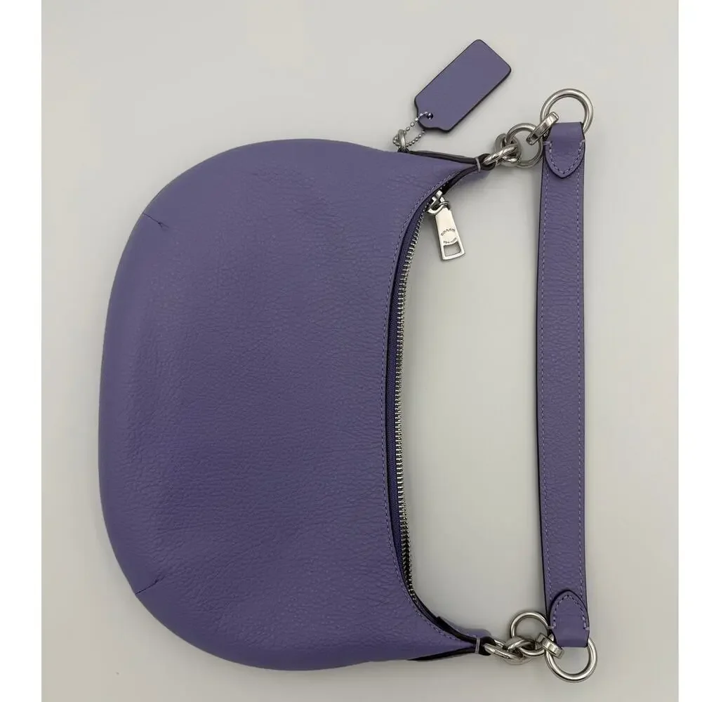 Coach Payton Hobo “Light Violet/Ice Purple” (2022) Pebbled Leather Shoulder Bag